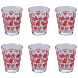 Set 6 bicchierini caffè 90 ml in vetro, Espressino Sibilla