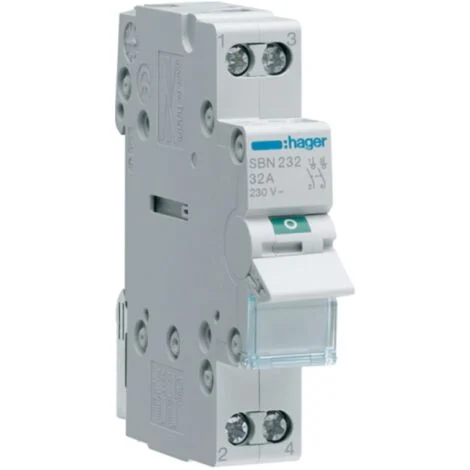 Hager interruttore non automatici 2 poli 32a 1 modulo