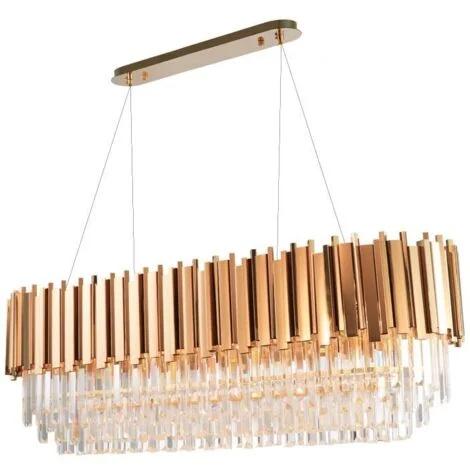 LAMPADARIO 312355 CRISTALLO ORO