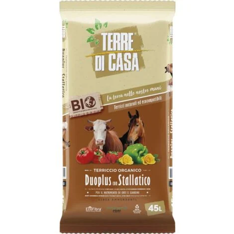 Vigorplant Terriccio Organico con Stallatico - Sacco da 45 lt per Orti e Giardini