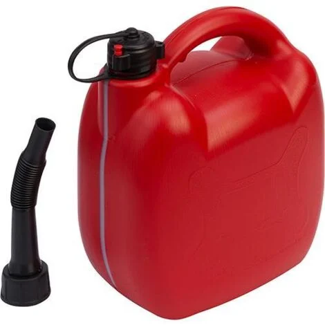 TANICA CARBURANTE PLASTICA ROSSA 10LT C/BECCUCCIO ERMETICO MAURER