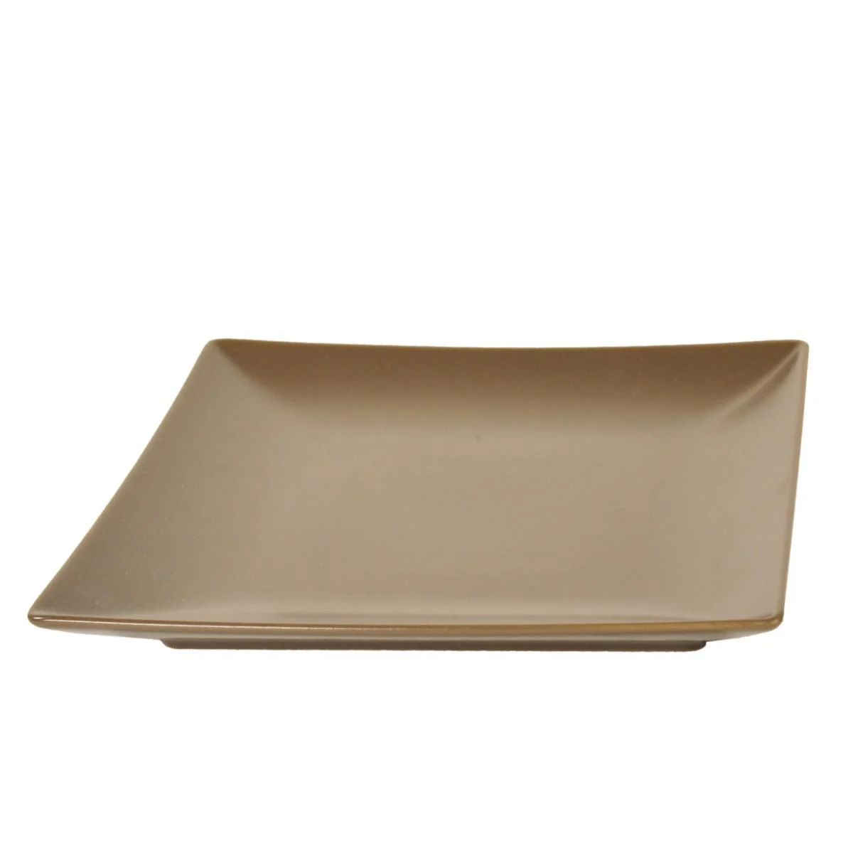 Piatto Tavola Ceramica Piano 24x24 Marrone