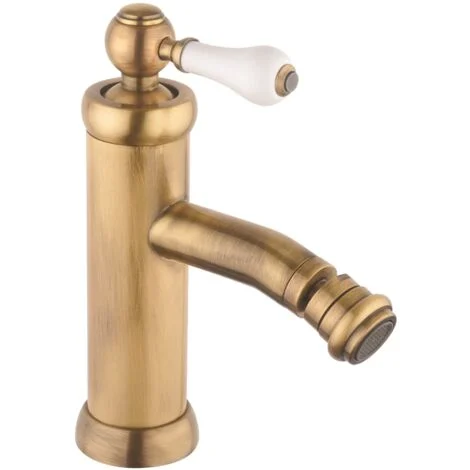 Miscelatore per bidet antico colore bronzo leva bianca Piralla Como 0TOF3092A21Bronzo