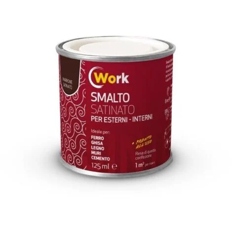 WORK SMALTOSOLVENTE 125ML MARRONE SATINATO