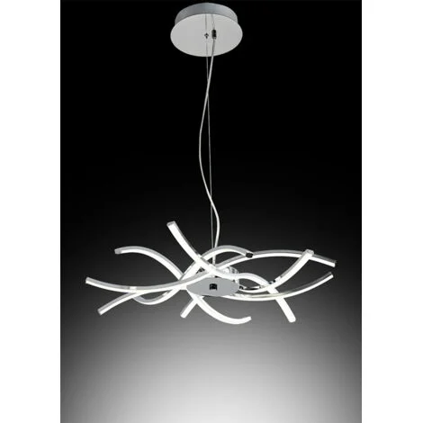 Lampada a sospensione Novecento roxie 48w cromo