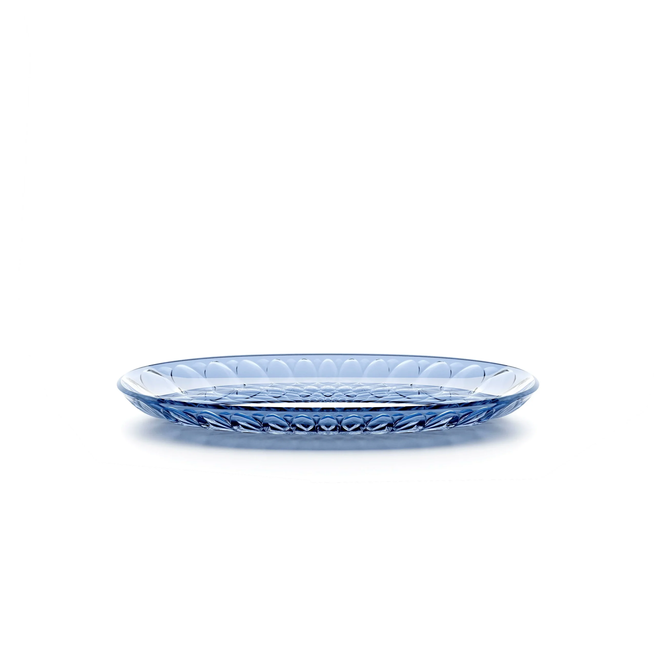 GUZZINI Vassoio Ovale Piccolo Vanity Bio-Based 32 x 19,5 Cm Blu