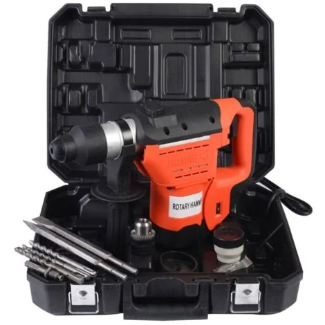 Trapano martello demolitore 32mm 800W con accessori e mandrino