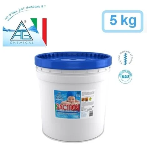 Cloro in pasticche/pastiglioni/pastiglie 200gr a 3 azioni per piscina/piscine 5kg C.A.G Chemical - 3ACTION