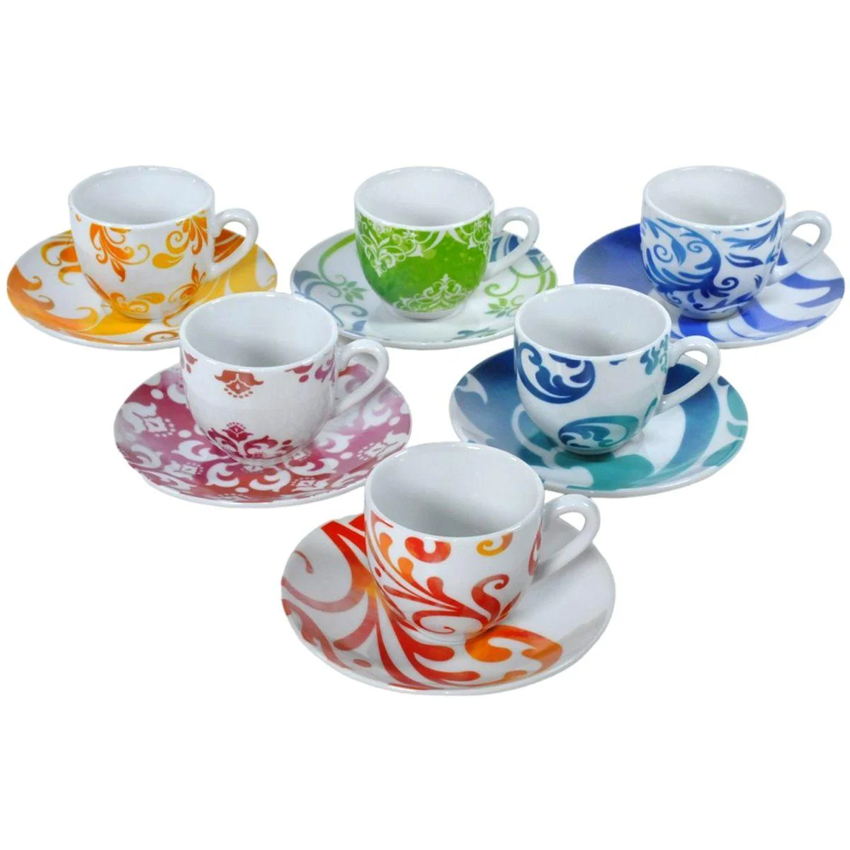 Tazzine Caffè Set pz.6 Porcellana Marrakesh
