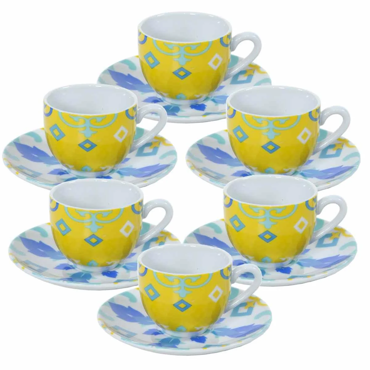 Tazzine Caffè Set pz.6 Porcellana Erice
