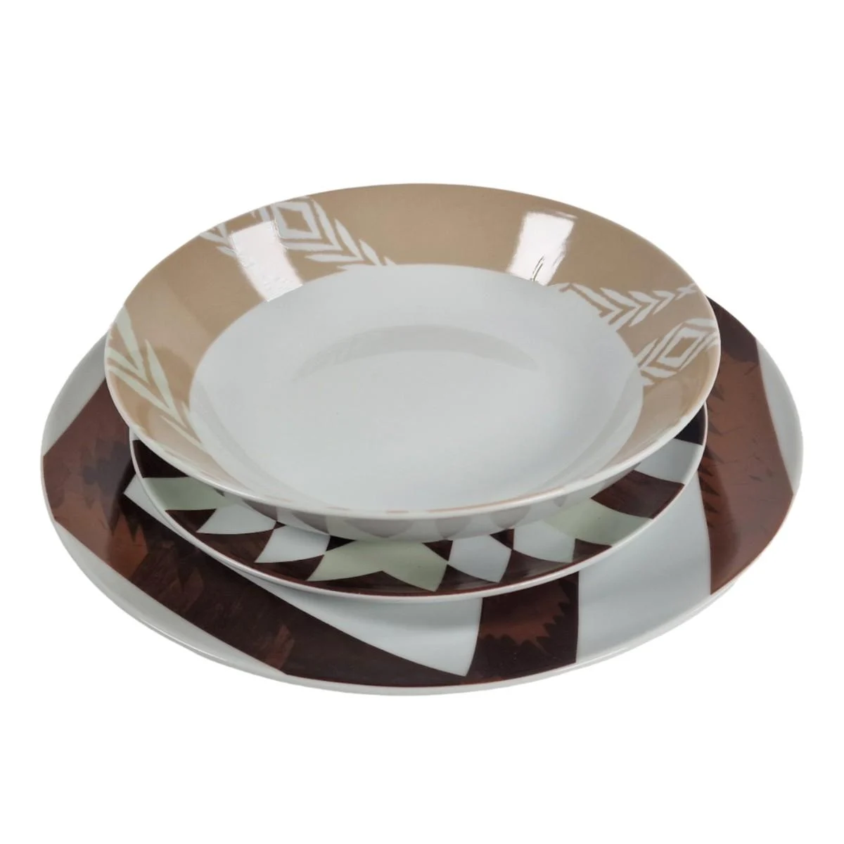 Piatti Servizio Tavola Set pz.18 Porcellana Fade Abaca