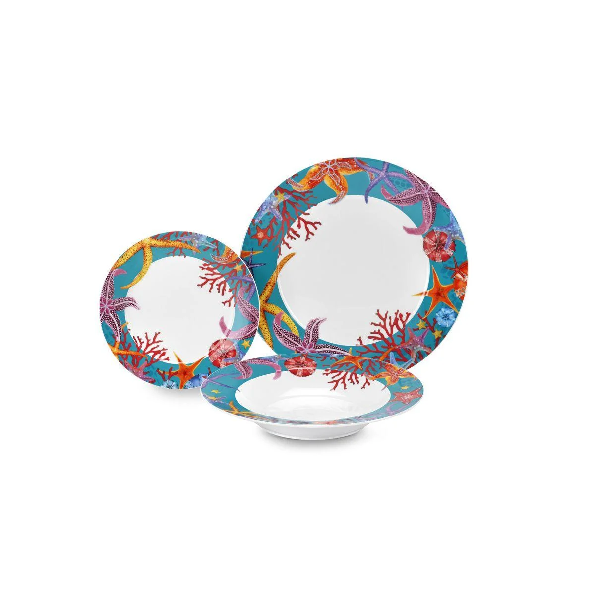Piatti Servizio Tavola Set pz.18 Porcellana Fade Calajunco