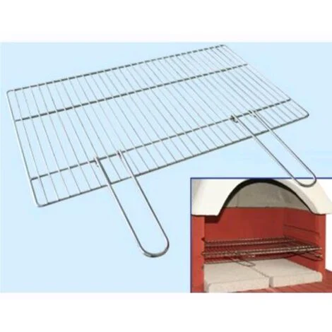Griglia Graticola In Acciaio Cromato Per Barbecue Beton 67x40cm-dc0001