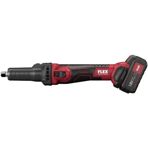 Smerigliatrice diritta a batteria Flex DGE 25 18.0-EC C senza batteria e caricabatterie