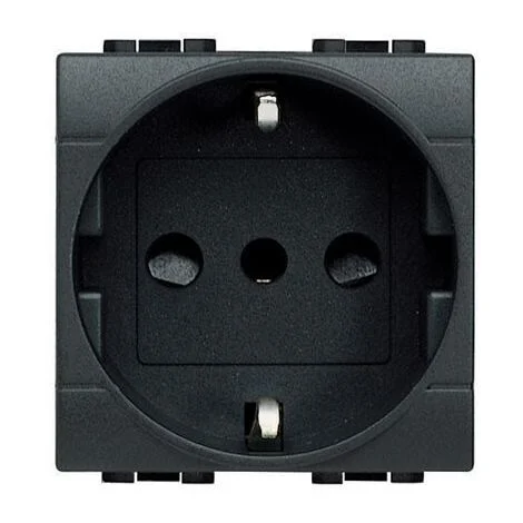 Bticino L4140 living international - presa std schuko tedesco/italiano P30 16A 250Vac antracite
