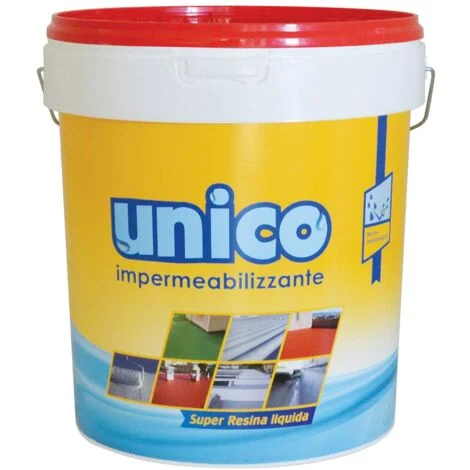 ICOBIT Unico, Super resina liquida impermeabilizzante, Rosso, 5 kg
