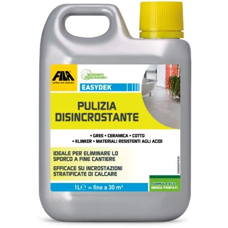 FILA Surface Care Solutions Easydek Pulizia Disincrostante Detergente, 1 Litro