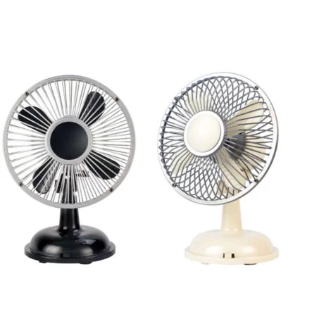 Ventilatore Da Tavolo Silenzioso Batteria Ricaricabile USB Modello Vintage, misuraVentilatorecolorePanna
