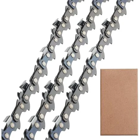 Confezione da 3 catene per motosega a basso contraccolpo 3/8"LP 50 maglie 1,1 mm 35 cm compatibile per Stihl 009-023 MS170-210 Memkey