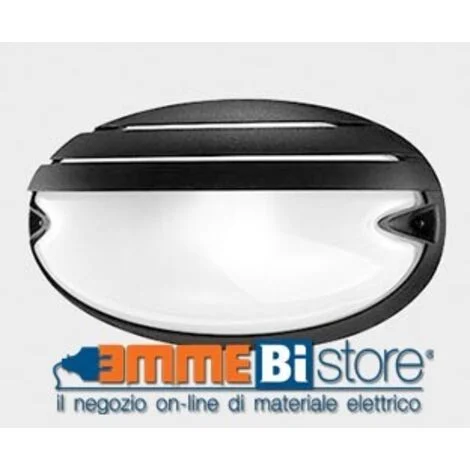 Plafoniera Lampada da parete/soffitto Chip Ovale 25/Grill E27 21W Nero