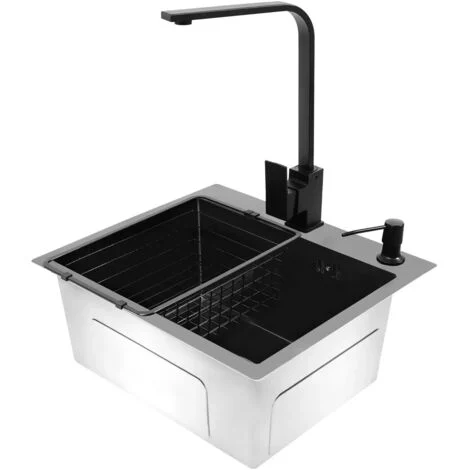 4045cm lavello da cucina in acciaio inossidabile lavello da cucina con Rubinetto Set di scarico