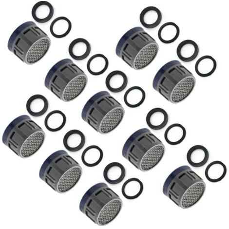 Schläfer 01802102Rompigetto per Rubinetto M22-M24, Cartuccia Filtro Universale per Rubinetto Perlator Long Life Classe B 22.8-25.2 l/min, Compatibile con Aeratore Neoperl, 10 Pezzi