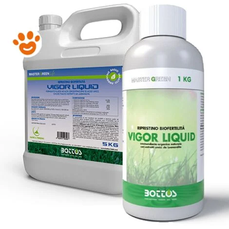 Ammendante organico Vigor Liquid 1Kg Bottos con acidi umici e fulvici per prato