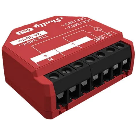 Shelly Shelly 1PM Gen3 Attuatore di misura a commutazione Bluetooth, Wi-Fi