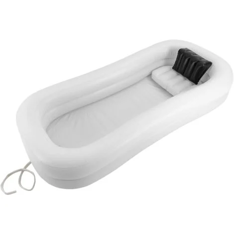 Vasca Da Bagno Gonfiabile Per Adulti Vasca Da Bagno Doccia Portatile PVC 130W Bianco Vasche Da Bagno Piscina Casa Spa