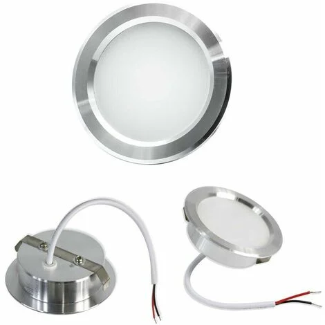 Faretto Led 3 W Luce Calda A Incasso Rotondo Opaco Bordo Argento P60-c