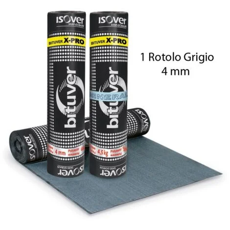 Guaina BITUVER XB-10 ardesia 4 KG/M2 -10C grigio. Rotolo da 10 mq (1x10 m.)