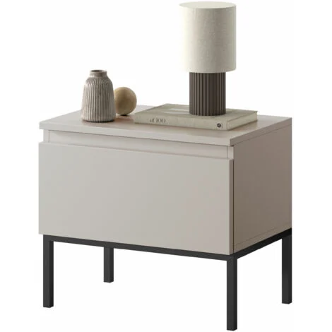 Selsey Bemmi - Comodino con gambe dorate - beige
