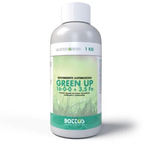 Concime Green Up Bottos 1Kg rinverdente e biostimolante con azoto e ferro
