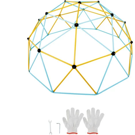 Mophorn Cupola da Arrampicata Geometrica per Bambini da 3 a 10 Anni, 305 cm, Supporta 340 kg, con Maniglia da Arrampicata, Montaggio Facile, Parco Giochi da Esterno Giardino, Cortile