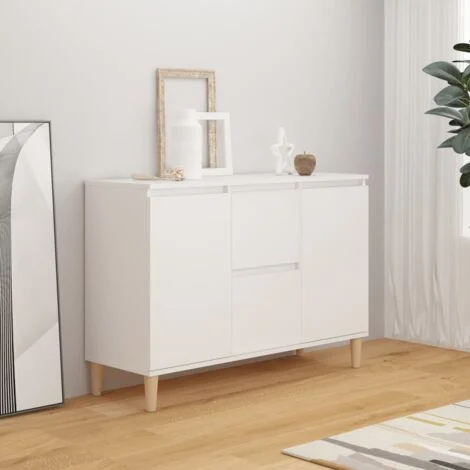 Credenza Madia Moderna ,Buffet da cucina ,Bianca 103,5x35x70 cm in Truciolato ITD37921