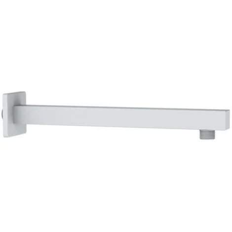 Braccio doccia con attacco universale quadrato 30 cm bianco