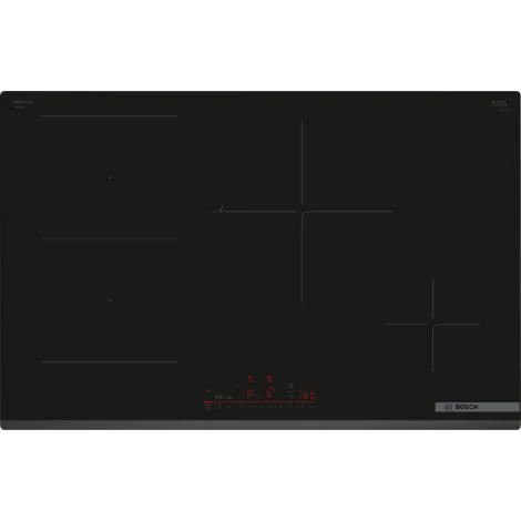 Bosch Serie 6 PVS83KHC1Z Piano cottura a induzione 80 cm CombInduction Nero. Colore del prodotto: Nero, Posizionamento dell'apparecchio: Da incasso, Dimensione della larghezza del piano cottura: 80...