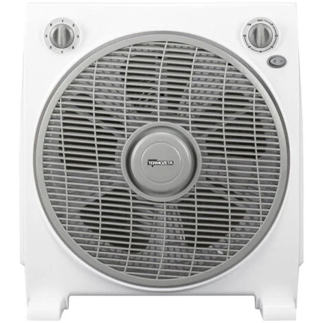 Termozeta TZWZ07 Ventilatore Box Fan 30cm 45W 3 Velocità Bianco per Pavimento/Tavolo