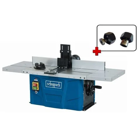 Fresatrice toupie da banco per legno Scheppach hf50 + codoli 1/2" 1/4"