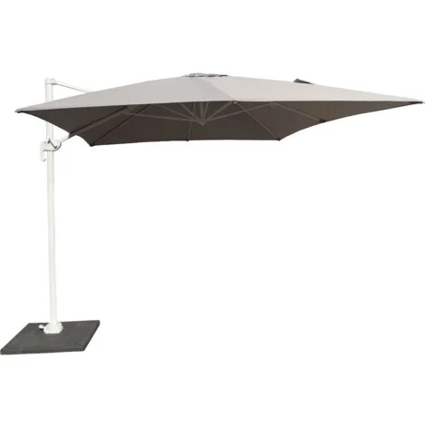 OMBRELLONE A BRACCIO 3X4 BIANCO/GRIGIO CHIARO
