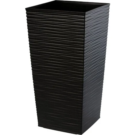 KADAX Vaso da fiori alto, grande fioriera in plastica per decorazioni interne ed esterne moderne ed eleganti, vaso da fiori (36 cm, nero)