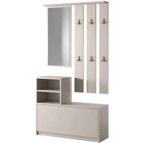 Selsey YESFIR -Set da ingresso con specchio - 85 cm - cashmere
