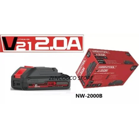 BATTERIA ricaricabile AGLI IONI DI LITIO 21V DA 2.0Ah 4.0Ah 6.0Ah x motosega forbici weekitool2.0Ah