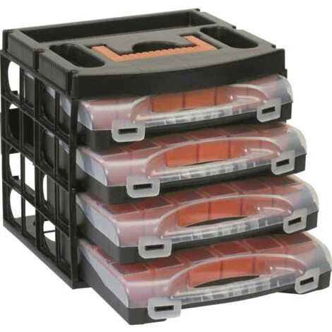 Alutec Kit valigette porta minuteria (L x L x A) 322 x 279 x 297 mm Scomparti: 16 suddivisione variabile Contenuto 1 pz