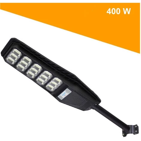 TrAdE Shop Traesio - Lampione Stradale Luce Energia Solare Led 400watt Sensore Pir Staffa Telecomando -