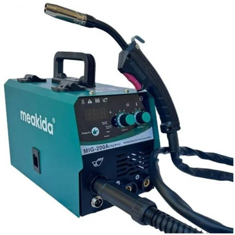 TrAdE Shop Traesio - Saldatrice Mig A Filo Continuo No Gas 200 A Mma Elettrodo + Bobina Mig-200a -