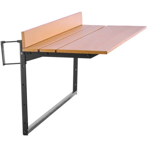 Mophorn Tavolo sospeso da balcone, pieghevole da 15 x 39 pollici, regolabile su 5 livelli, adatto a ringhiere da 1" a 5,3", per patio e terrazza all'aperto