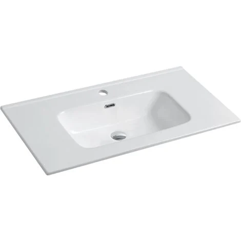 Lavabo da Incasso 90 cm in Ceramica Bianca Mod. Civit