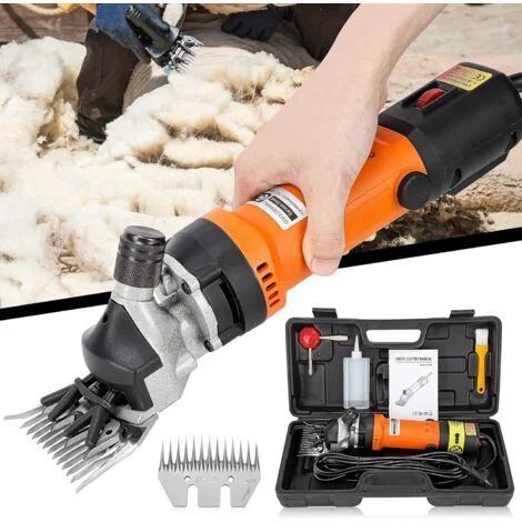 Tosatrice elettrica professionale per pecore 690 W 2400 giri/min, 6 velocità, cavo di alimentazione da 5 metri, per bestiame per pecore, alpaca e capre