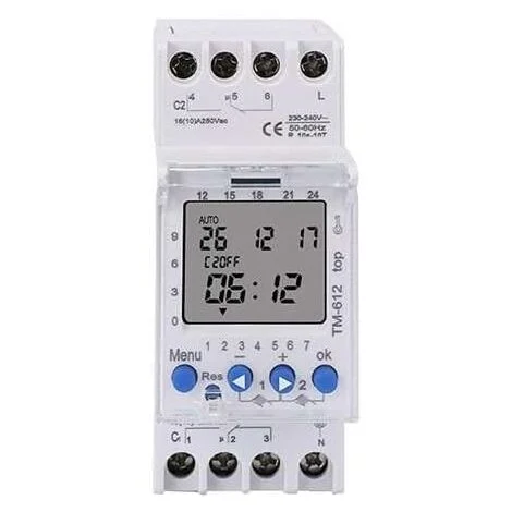 AHC822 Interruttore timer a doppio canale 220 V 7 giorni 24 ore Interruttore orario digitale LCD elettronico programmabile Orologio digitale